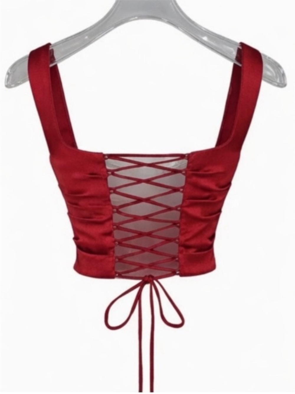 House of CB ‘Una’ Ruby Lace Up Corset $135/ Small NWOT - Picture 6 of 8